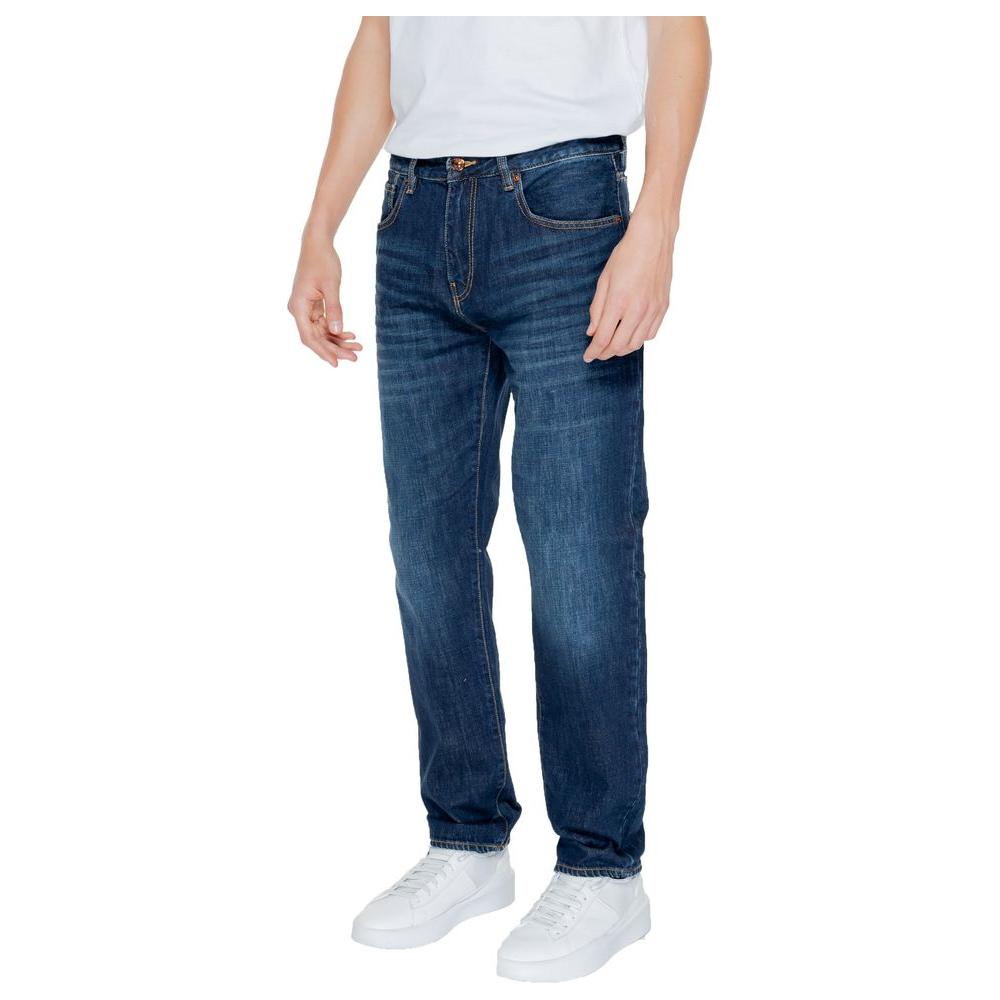 Armani Exchange Blue Cotton Jeans & Pant Armani Exchange