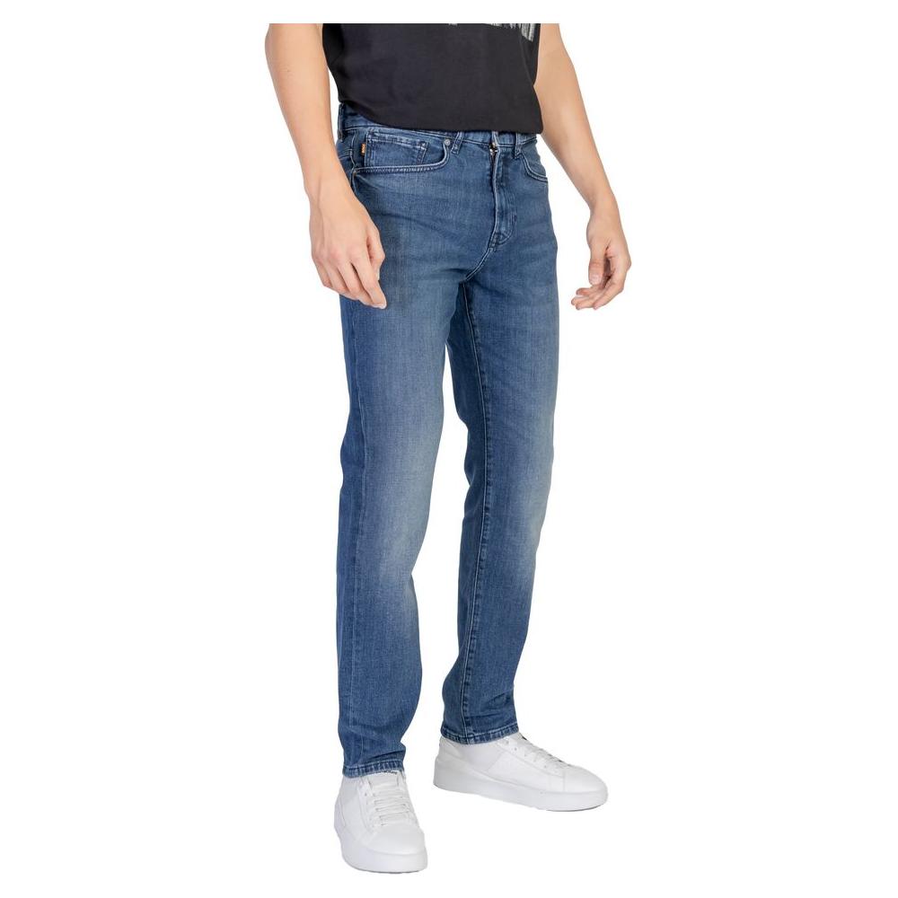 Hugo Boss Blue Cotton Jeans & Pant Hugo Boss