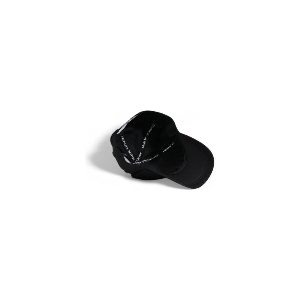 Armani Exchange Black Cotton Hats & Cap Armani Exchange