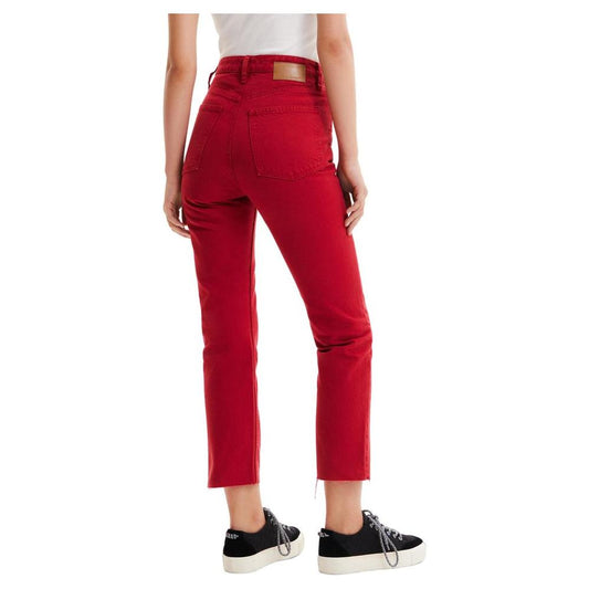 Desigual Bordeaux Cotton Jeans & Pant Desigual