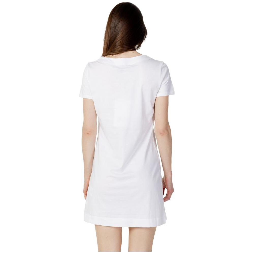 Love Moschino White Cotton Dress Love Moschino