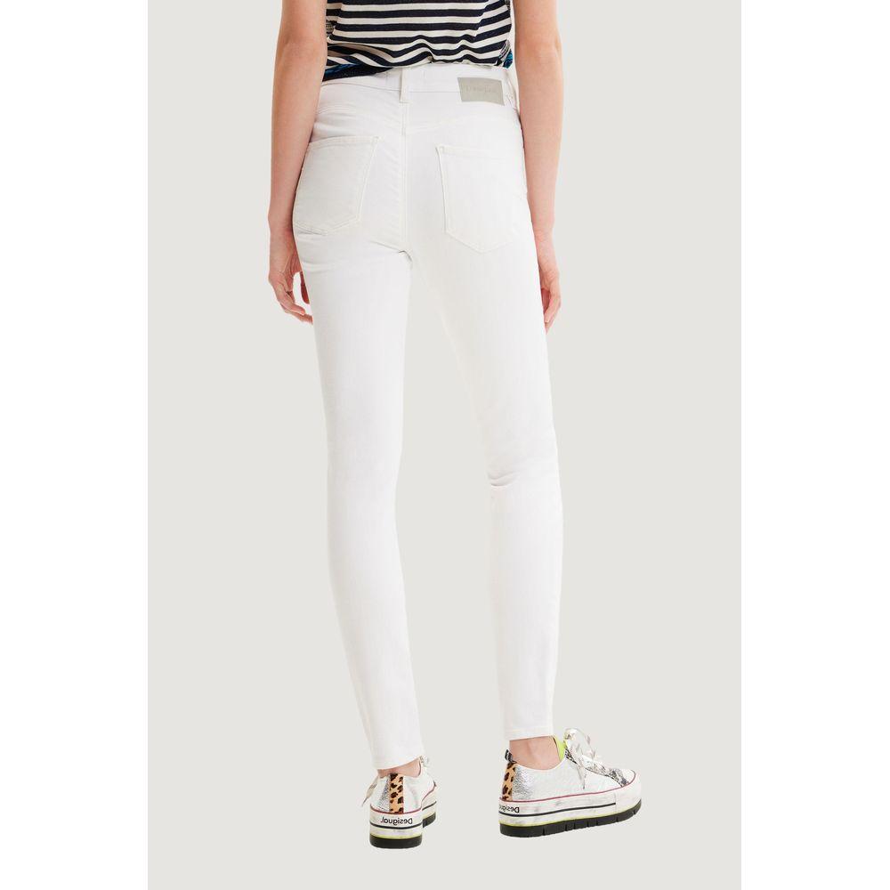 Desigual White Cotton Jeans & Pant Desigual