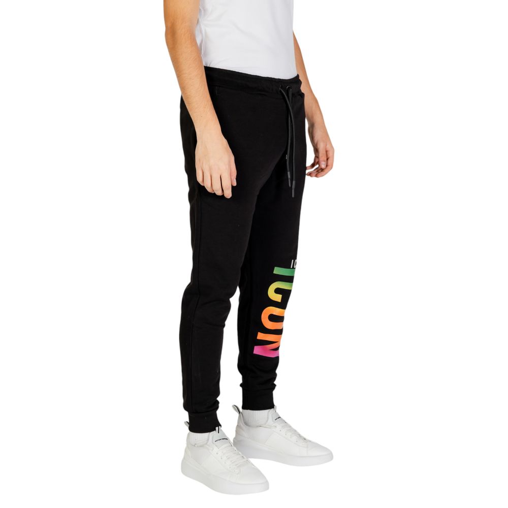 Icon Black Cotton Joggers (Workout Pants)