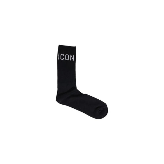 Icon Black Cotton Sock Icon