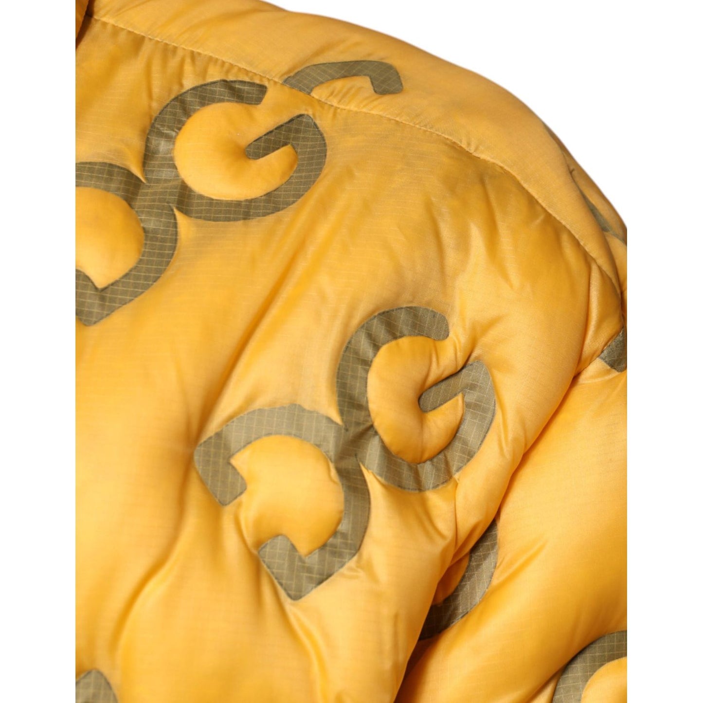 Dolce & Gabbana Yellow Logo Padded Buttoned Blouson Jacket Dolce & Gabbana