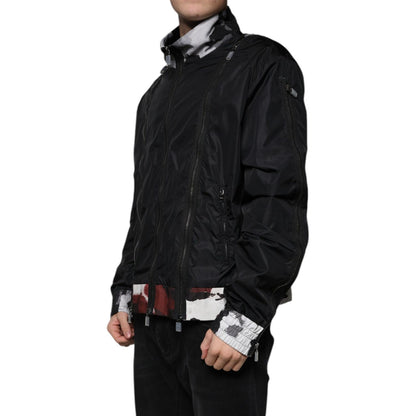 Dolce & Gabbana Black Nylon Full Zip Men Bomber Jacket 1728,67345645728,Black,Bombers - Jackets & Coats - Clothing,Clothing,Dolce & Gabbana,IT54 | XL,Jackets & Coats - Clothing,Jackets - Men - Clothing,Material: 82% Nylon 18% Polyester,Men,New with tags