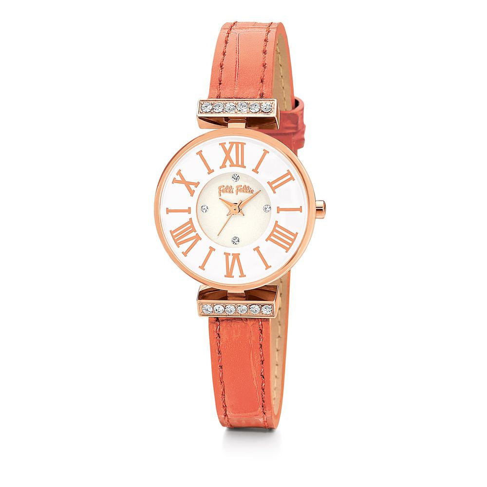 Folli Follie Orange Leather Watch Folli Follie