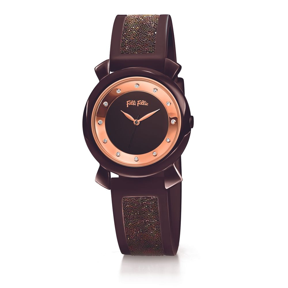 Folli Follie Brown Plastic Watch Folli Follie