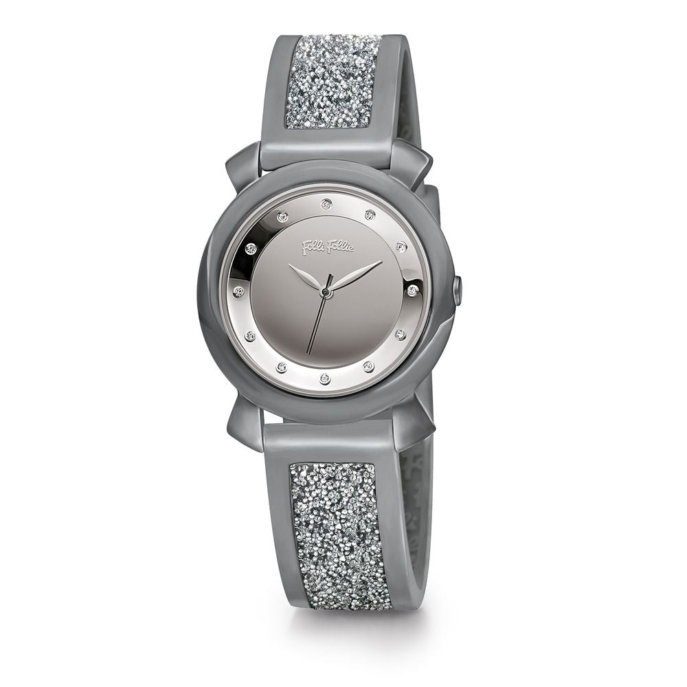 Folli Follie Gray Leather Watch Folli Follie