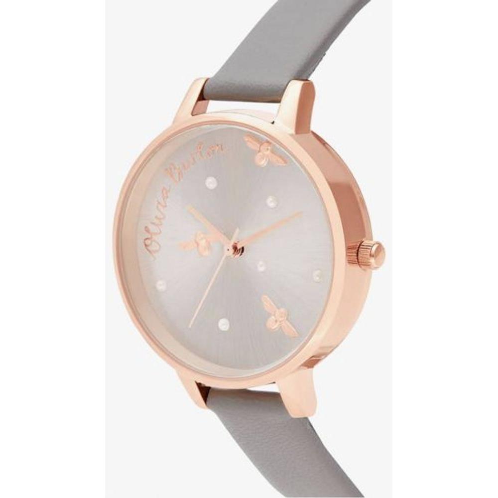 Olivia Burton Gray Synthetic Leather Watch Olivia Burton