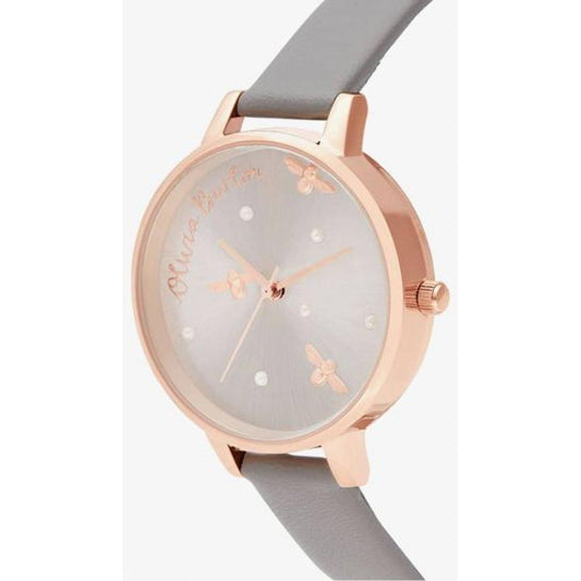 Olivia Burton Gray Synthetic Leather Watch Olivia Burton