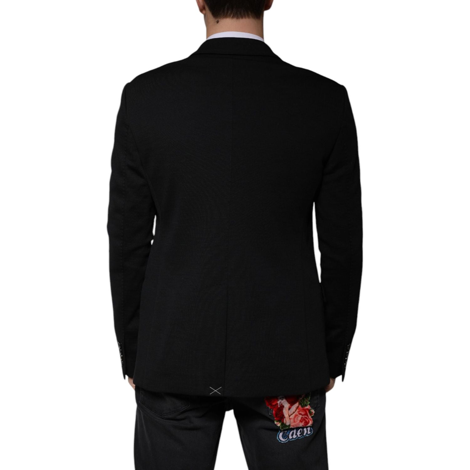 Dolce & Gabbana Black Wool Single Breasted Formal Blazer