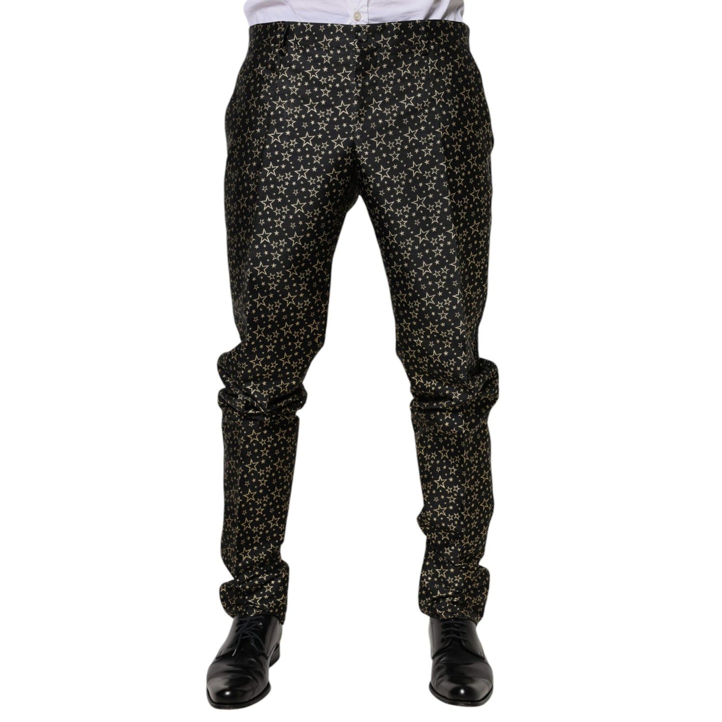 Dolce & Gabbana Black Stars Jacquard SICILIA 2 Piece Suit