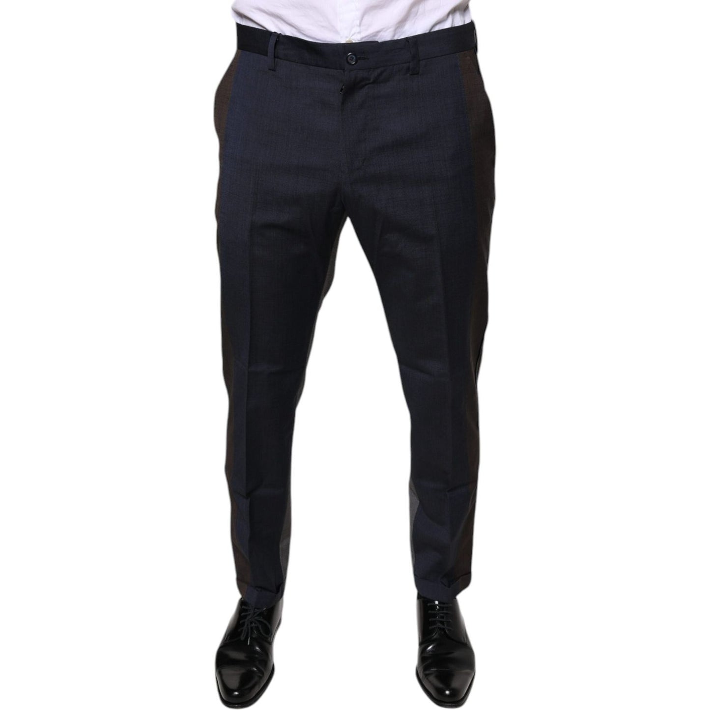 Dolce & Gabbana Black Cotton Wool Formal Dress Pants Dolce & Gabbana Black