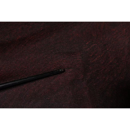 Dolce & Gabbana Maroon Polyester Crew Neck Pullover Sweater