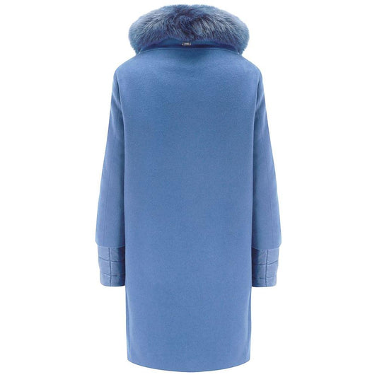 Herno Light Blue Cashmere Jackets & Coat Herno