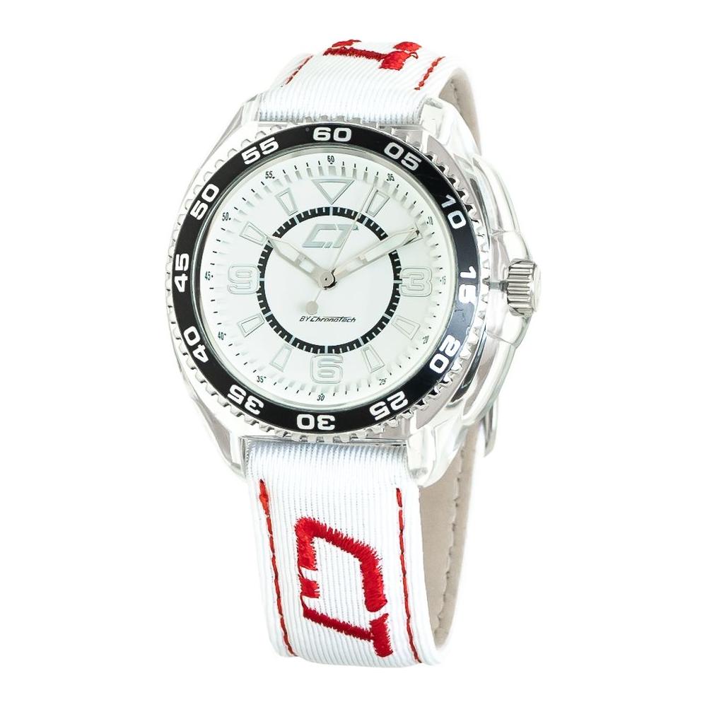 Chronotech White Leather Watch Chronotech