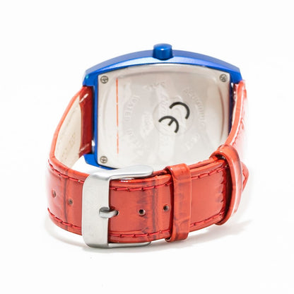 Chronotech Multicolor Leather Dress Watch