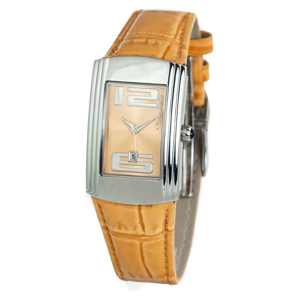 Chronotech Orange Leather Watch Chronotech Tan