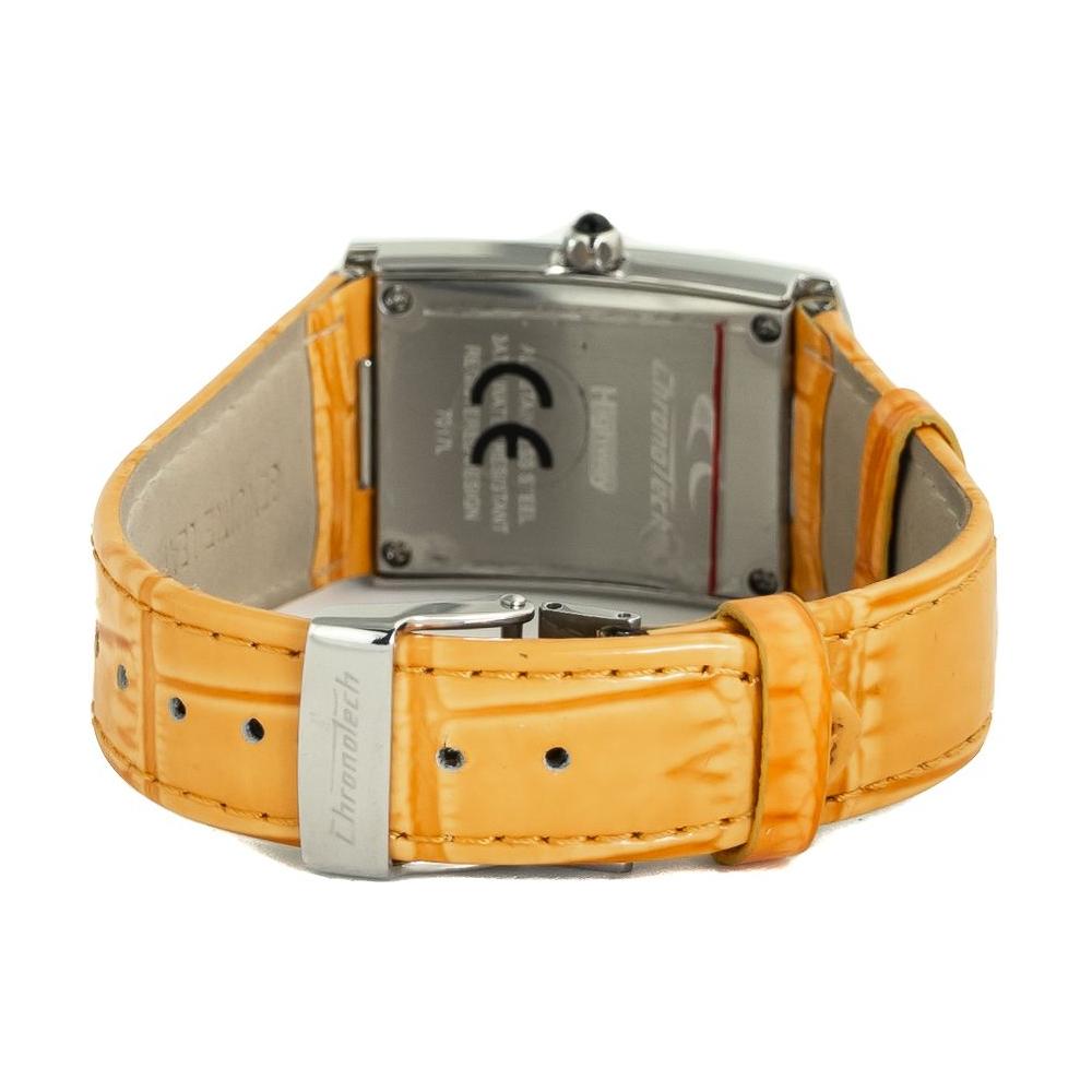 Chronotech Orange Leather Watch Chronotech Dark Khaki