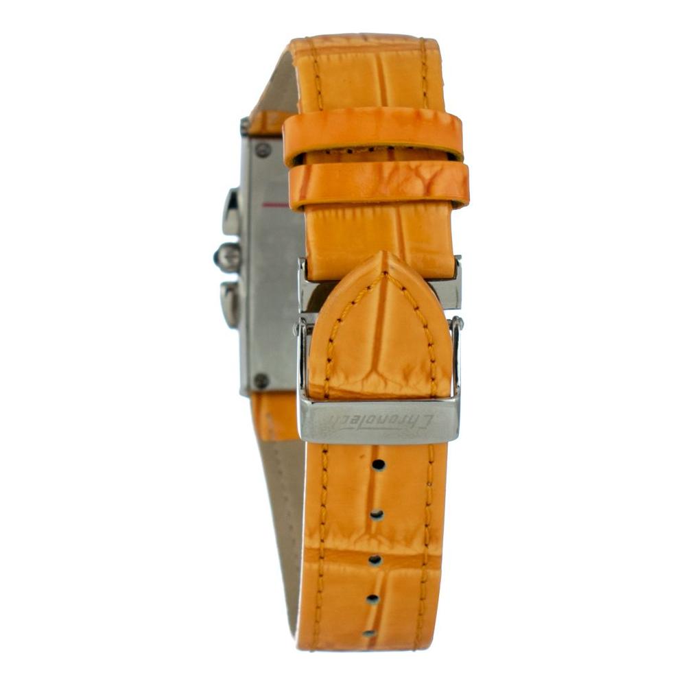 Chronotech Orange Leather Watch Chronotech Chocolate