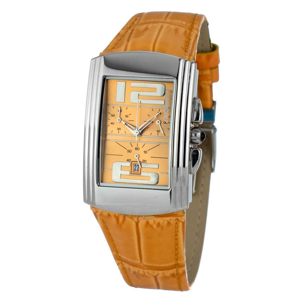 Chronotech Orange Leather Watch Chronotech Dark Khaki