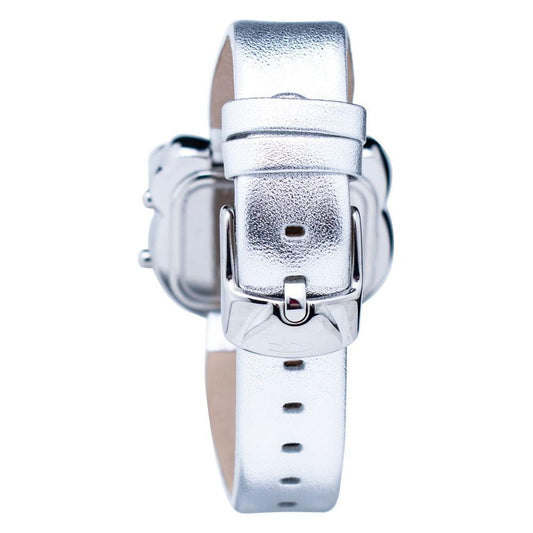 Chronotech Silver Leather Watch Chronotech Light Gray