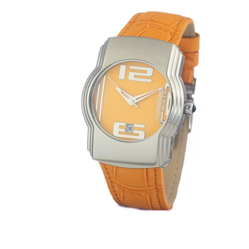 Chronotech Orange Leather Watch Chronotech Tan