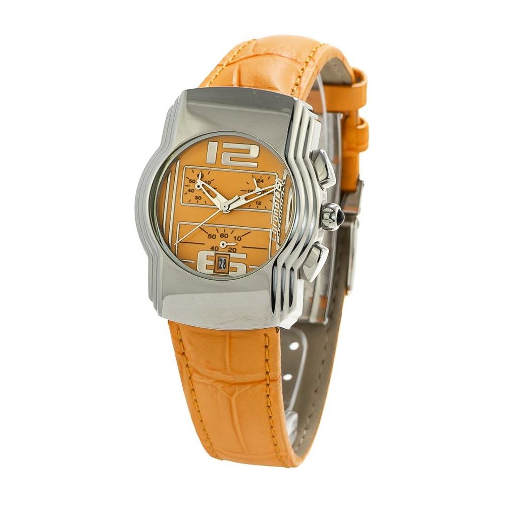 Chronotech Orange Leather Watch Chronotech Dark Khaki