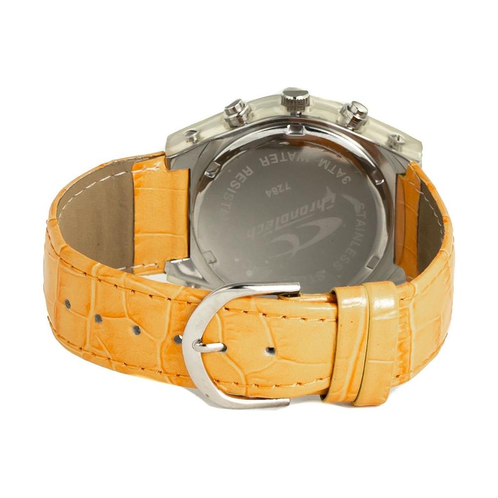 Chronotech Orange Leather Watch Chronotech Dark Khaki