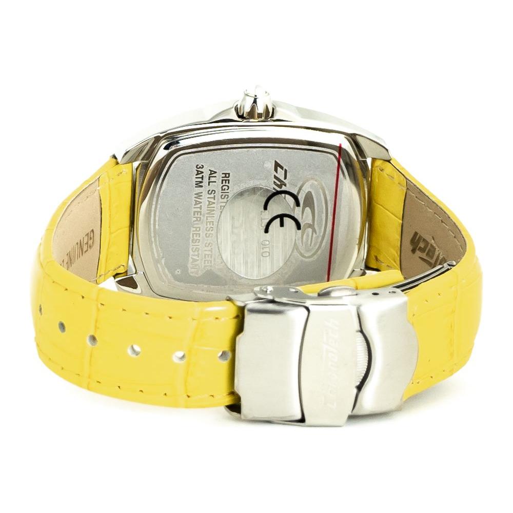 Chronotech Yellow Leather Watch Chronotech Light Gray