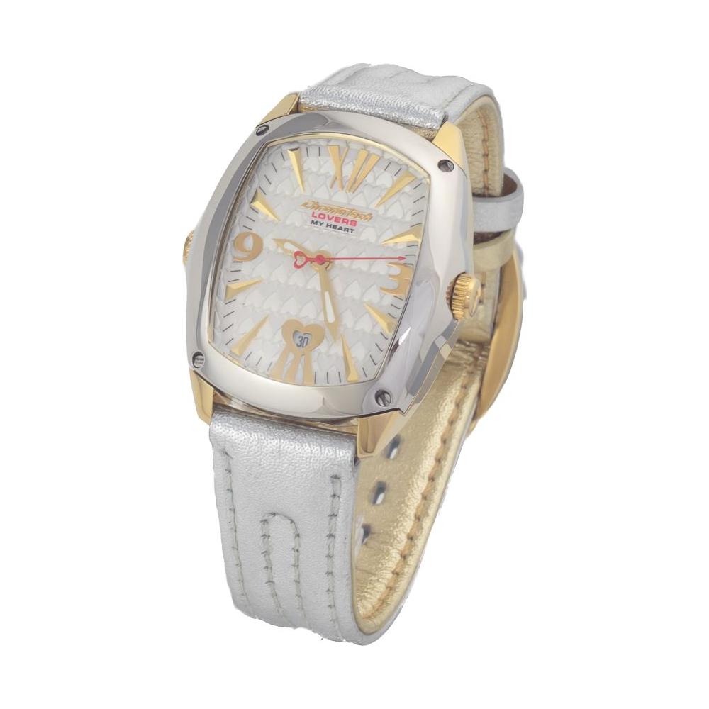 Chronotech Silver Leather Watch Chronotech Gray