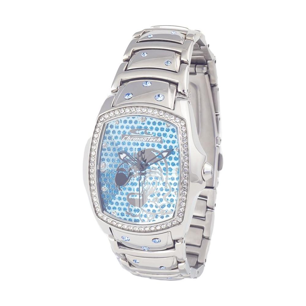 Chronotech Silver Steel Watch Chronotech Light Gray