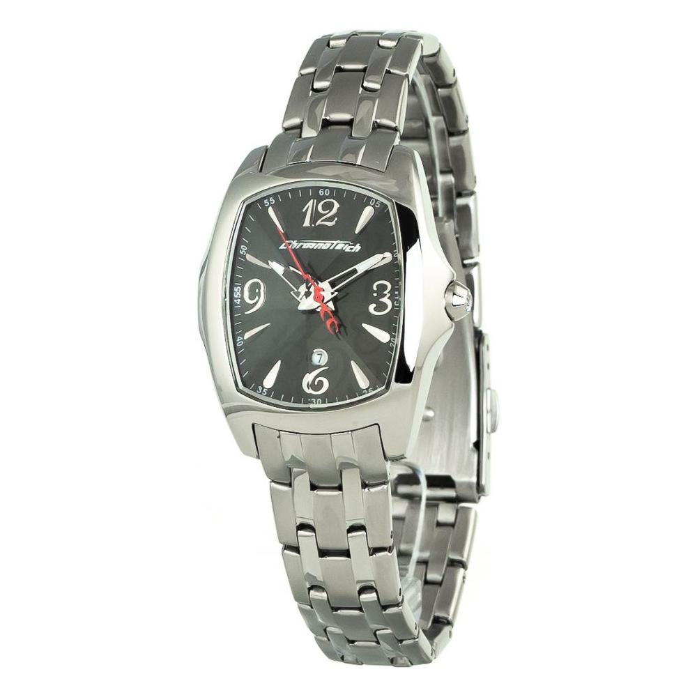 Chronotech Silver Stainless Steel Watch Chronotech Light Slate Gray