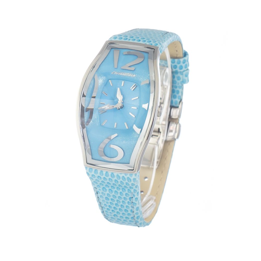 Chronotech Blue Leather Dress Watch