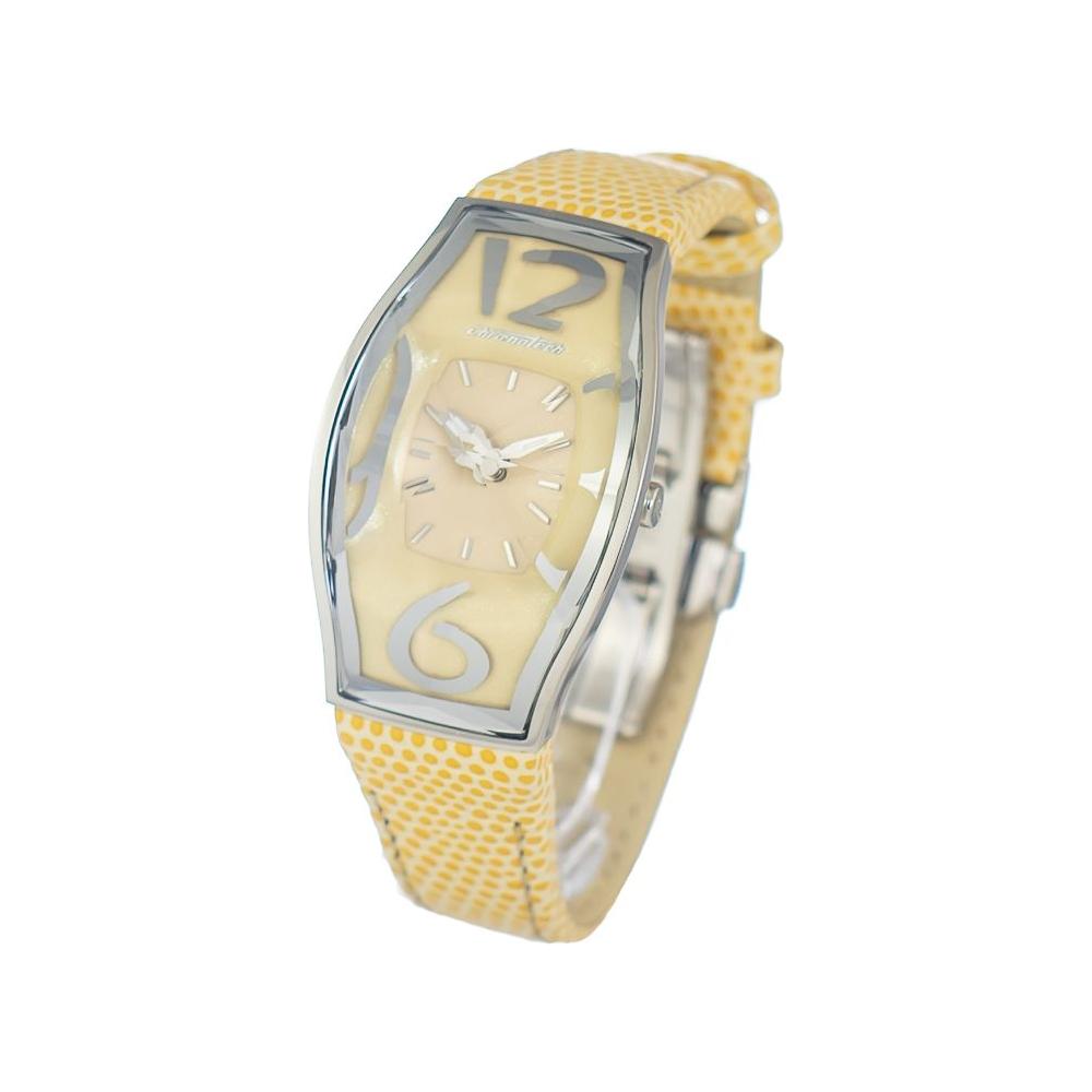 Chronotech Yellow Leather Watch Chronotech Tan