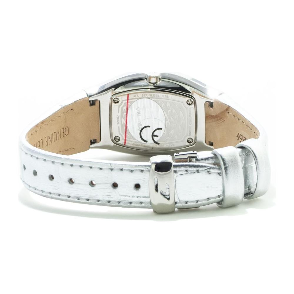 Chronotech Silver Leather Watch Chronotech Light Gray