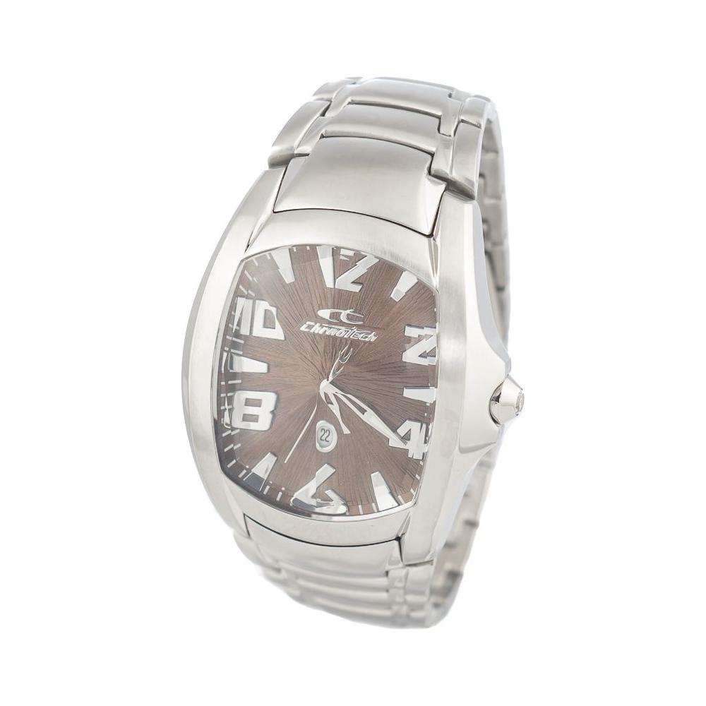 Chronotech Silver Stainless Steel Watch Chronotech Light Gray