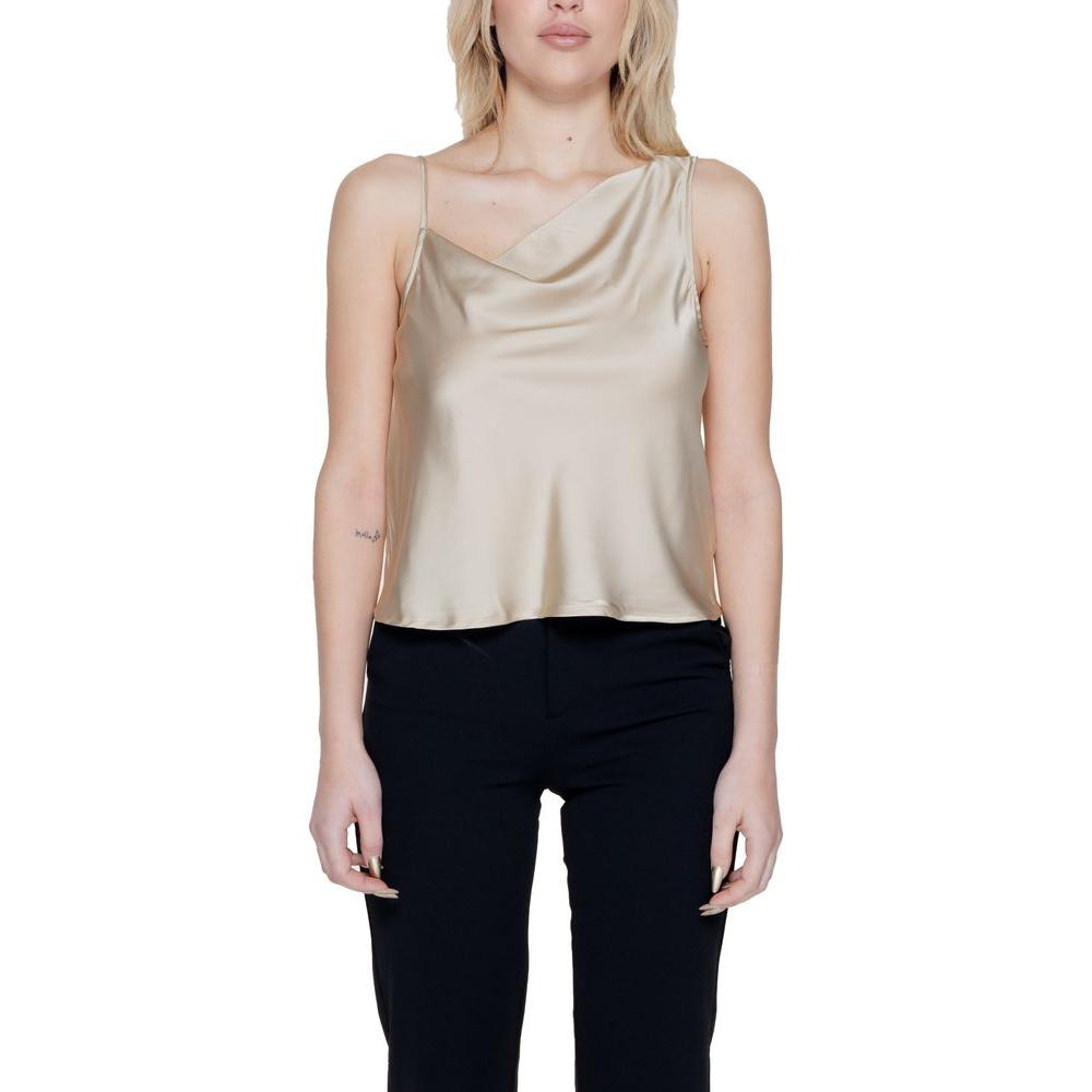 Only Gold Polyester Tops & T-Shirt Only Gray