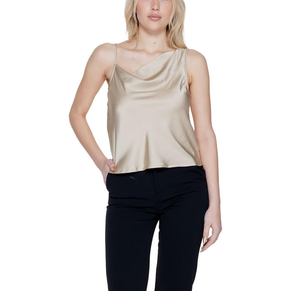Only Gold Polyester Tops & T-Shirt Only Gray
