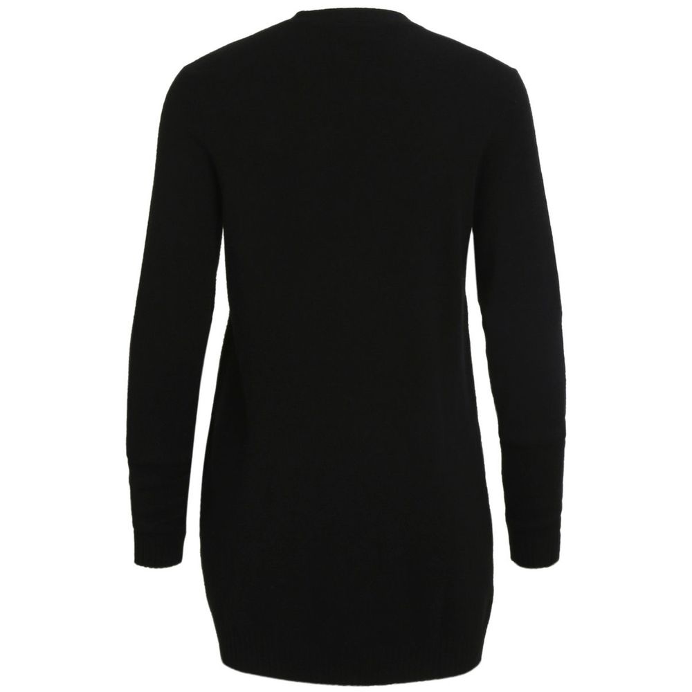 Vila Clothes Black Viscose Cardigan Vila Clothes