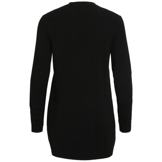 Vila Clothes Black Viscose Cardigan Vila Clothes