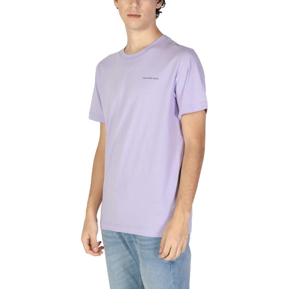 Calvin Klein Jeans Purple Cotton T-Shirt Calvin Klein Jeans