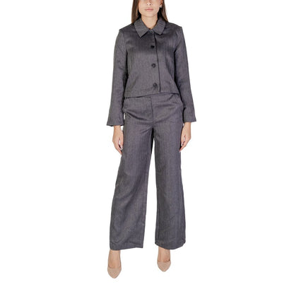 Jacqueline De Yong Gray Polyester Blazer