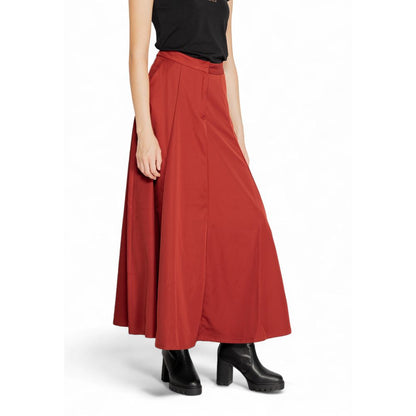 Vero Moda Red Polyester Long Skirt 1728,71956299936,Clothing,IT38|XS,IT40|S,Long - Skirts - Clothing,New with tags,Red,Skirts - Clothing,Vero Moda,Women