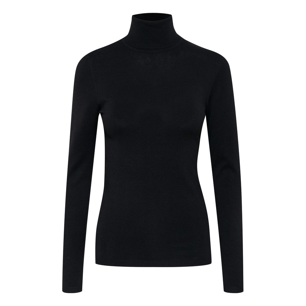 ICHI Black Viscose Turtleneck ICHI