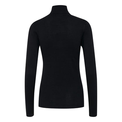 ICHI Black Viscose Turtleneck ICHI