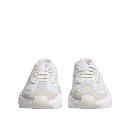 Dolce & Gabbana White Leather Daymaster Low Top Sneaker Shoes
