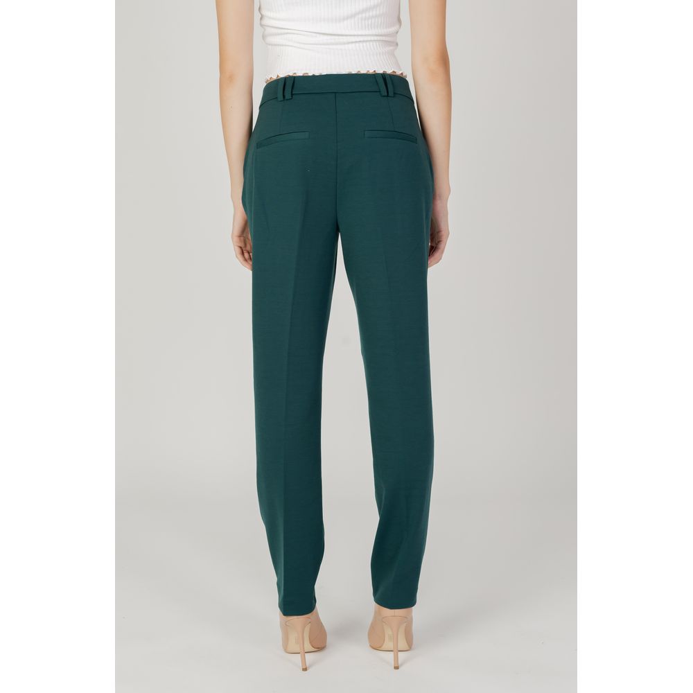 Only Green Polyester Casual Pants Only