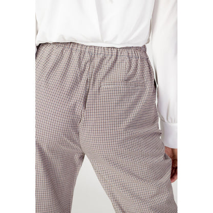 Only Beige Polyester Flared Pants